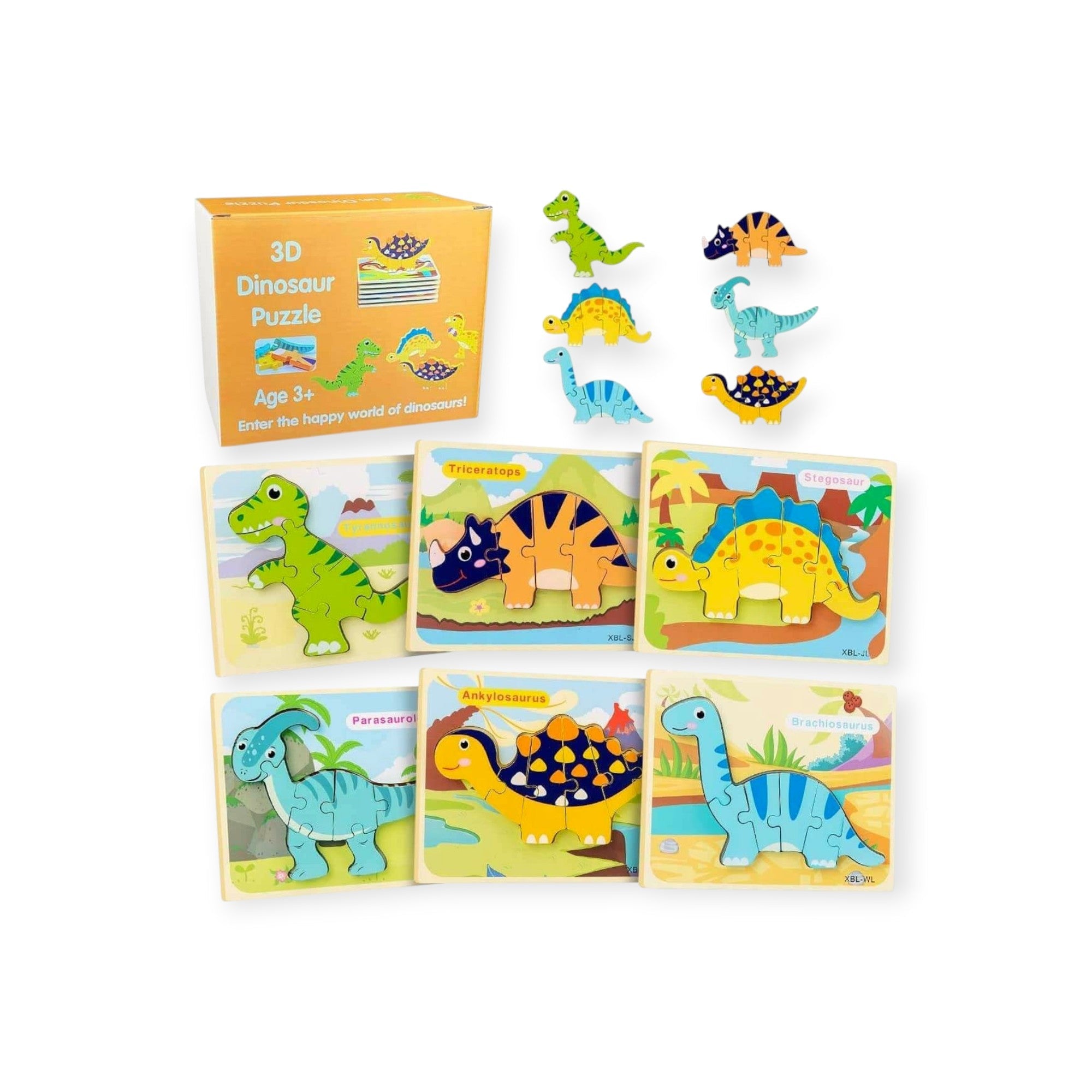3D Dinosaur Puzzles for Ages 3yr - Fun Animal Learning Toy – Project ...
