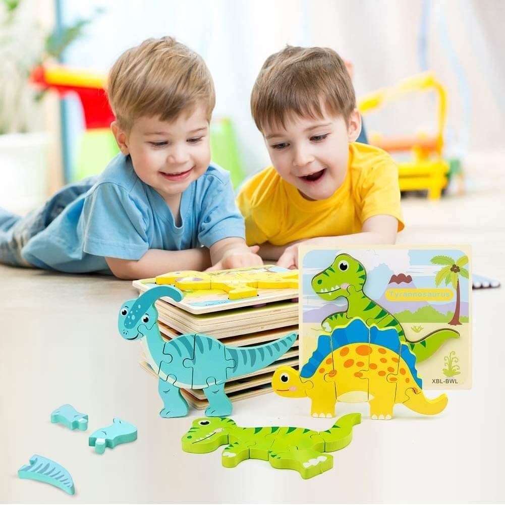 3D Dinosaur Puzzles 6 PACK - Project Montessori