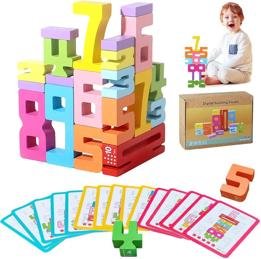 Montessori Wooden Number Builder Blocks