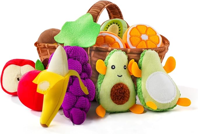 Montessori Fruit Basket – Plush Toy Set