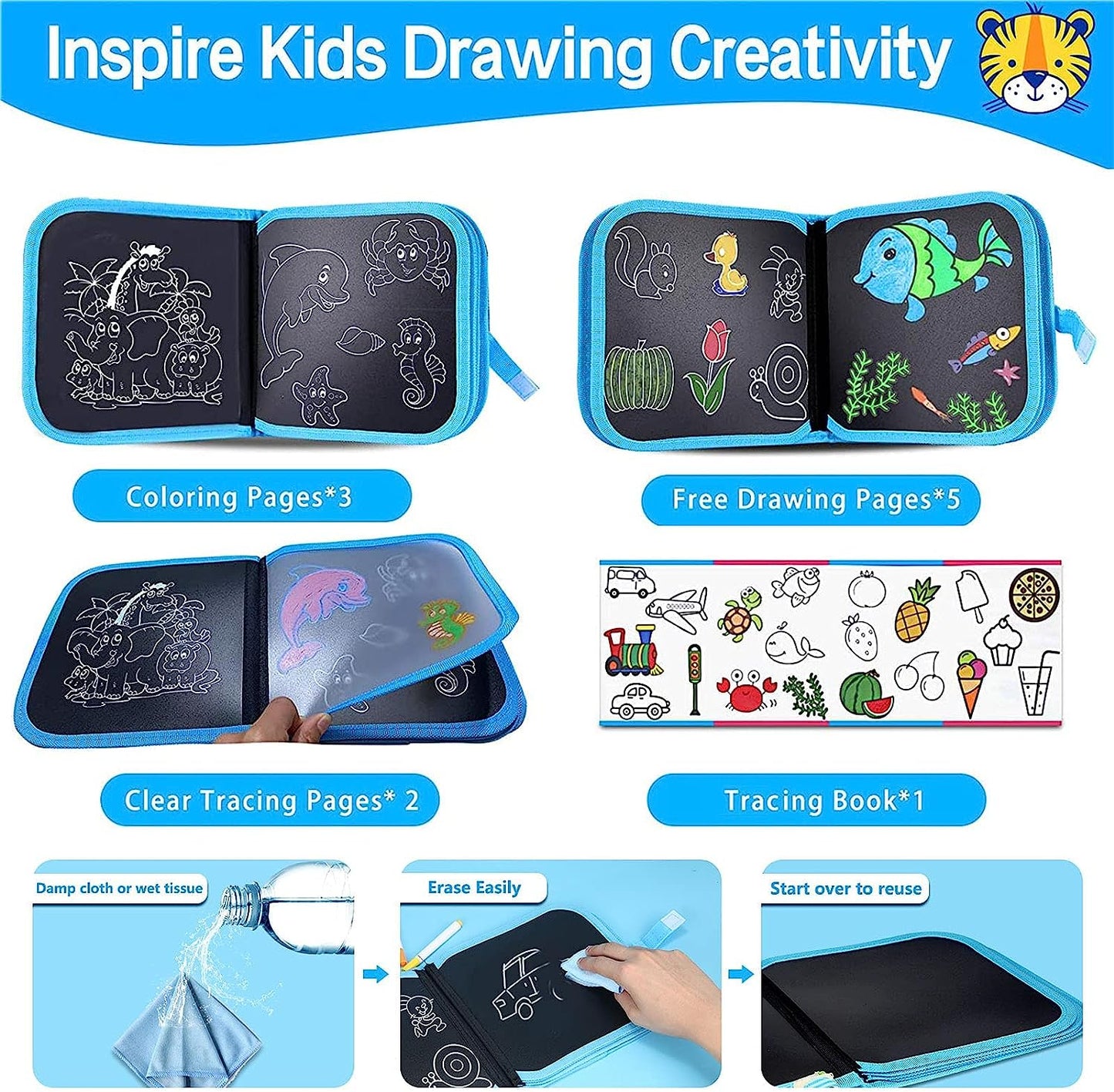 Erasable Doodle Book Set