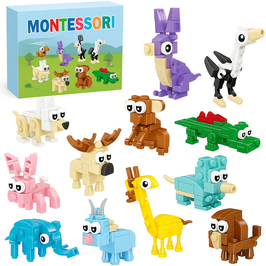 Montessori Animal Building Blocks