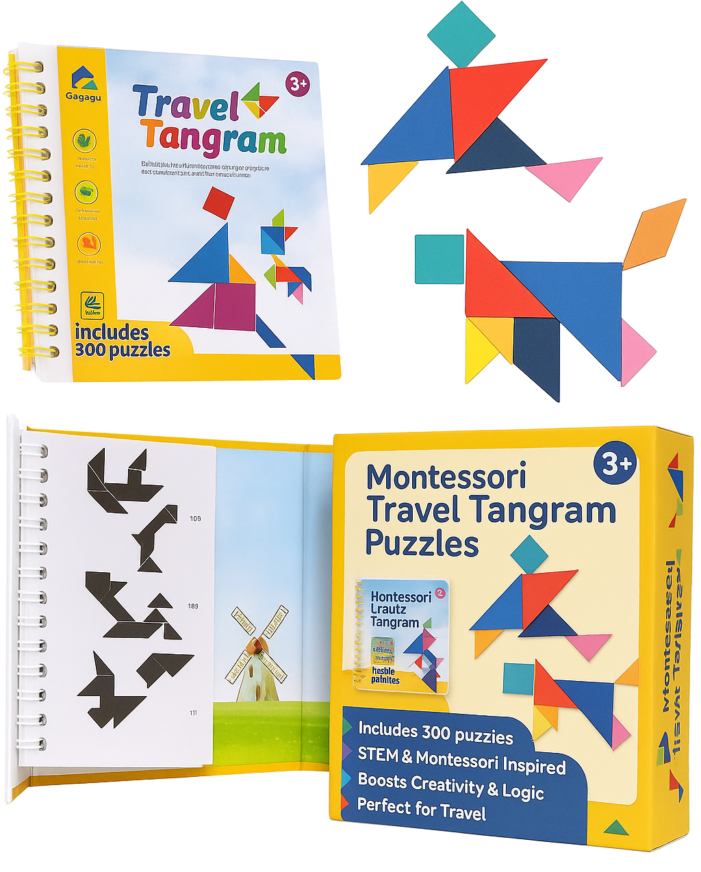 Montessori Travel Tangram Puzzles