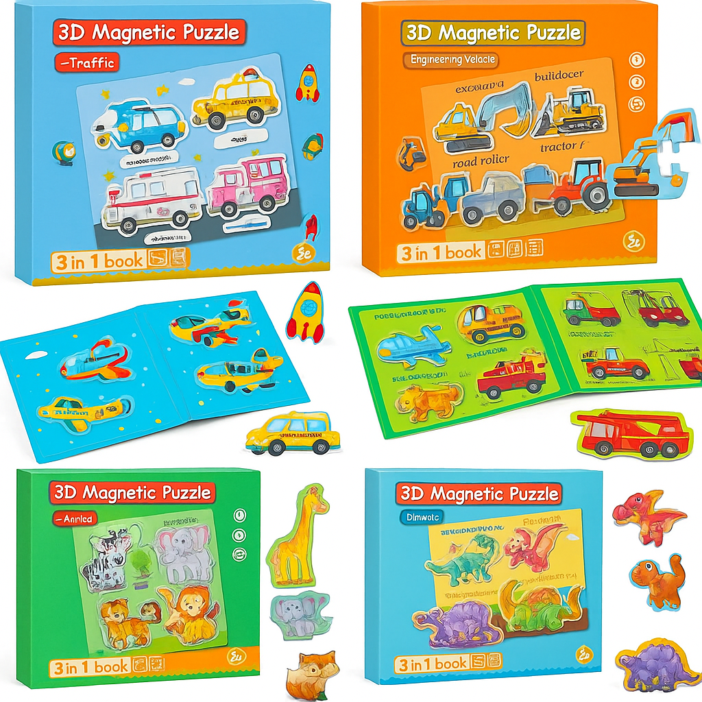 Montessori Magnetic Story Puzzle Books