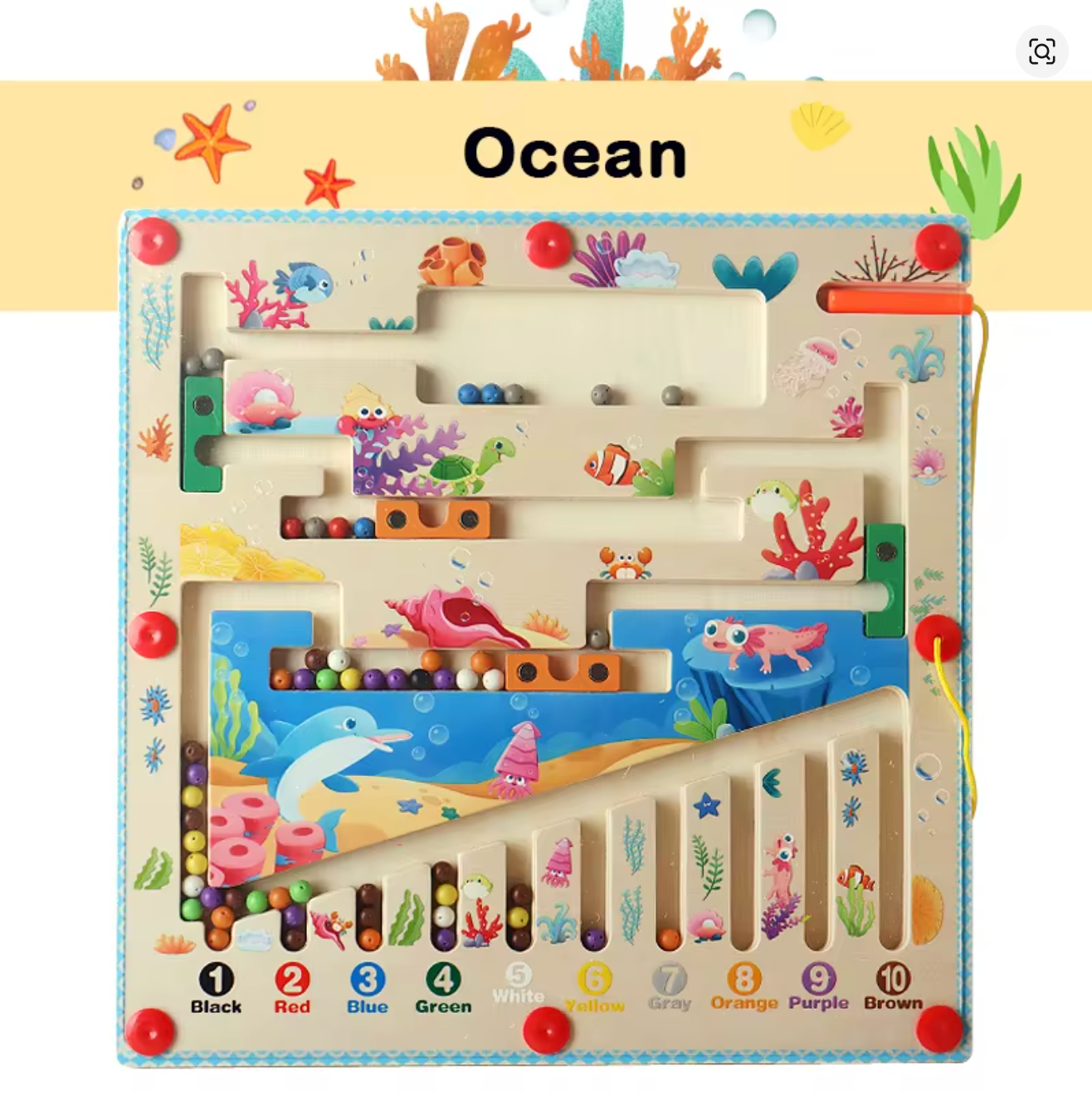 Montessori Magnetic Maze Board