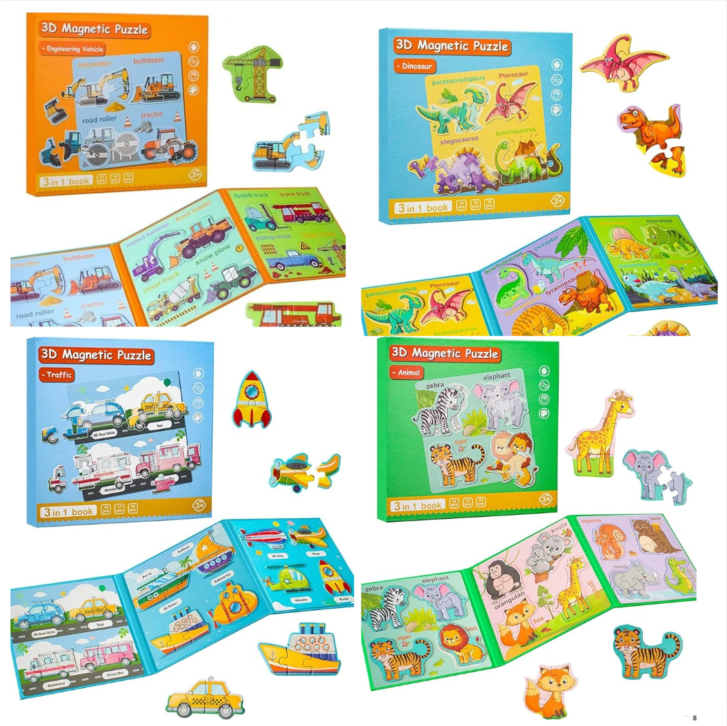 Montessori Magnetic Story Puzzle Books