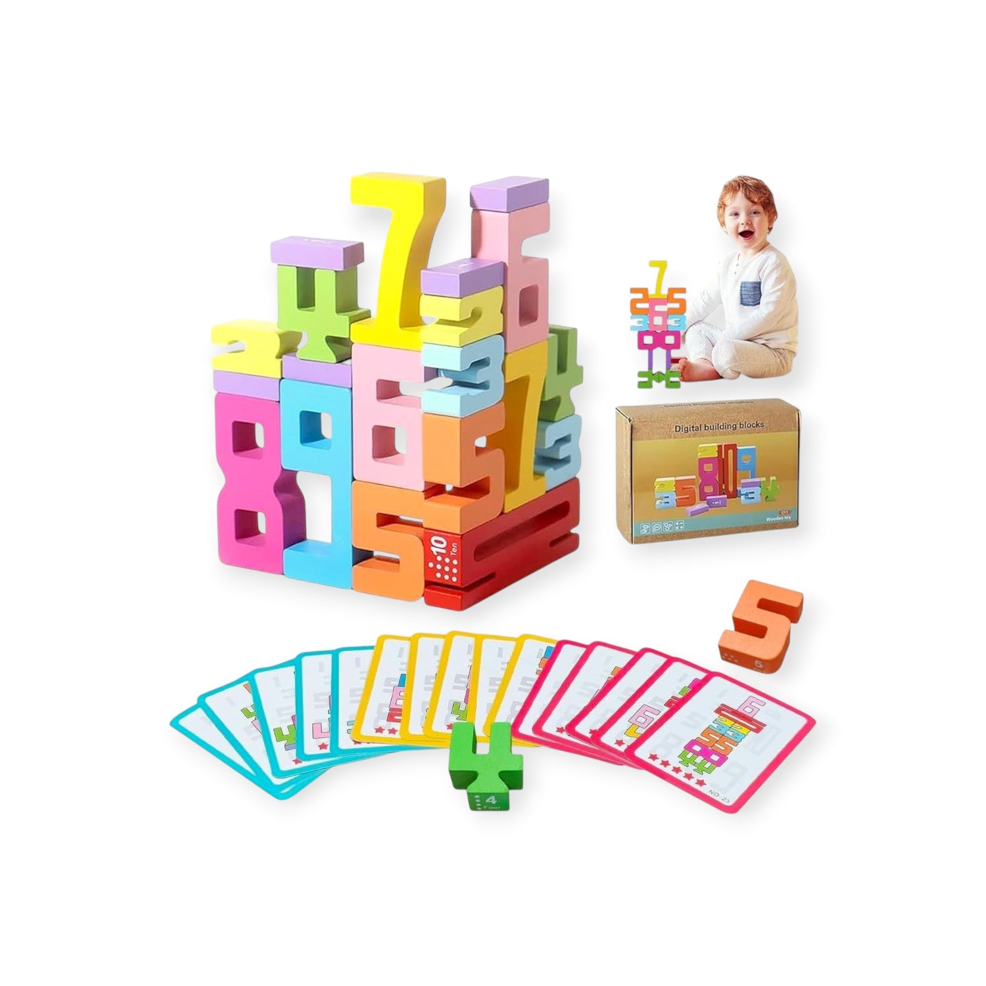 Montessori Wooden Number Blocks - Educational for Age 4yr – Project ...