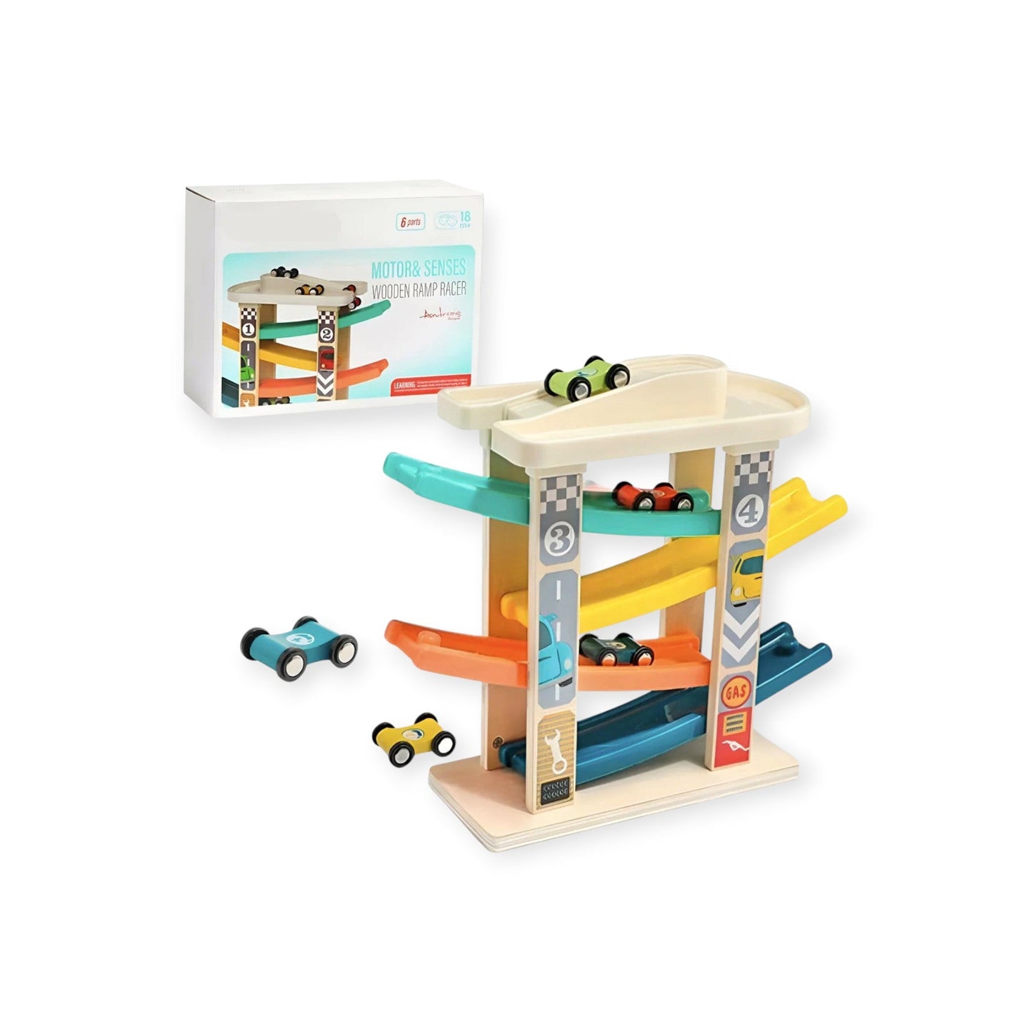 Wooden Car Race Track Ramp - Project Montessori