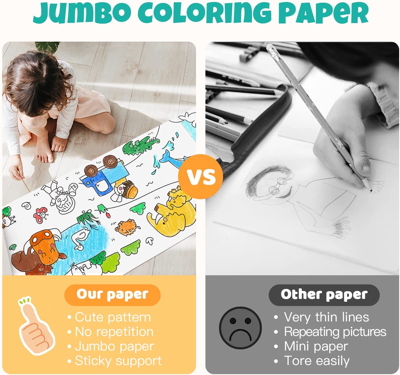 Montessori Coloring Paper Roll