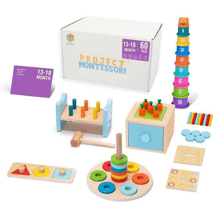 Early Learning Toy Bundle: 6 in 1 Box Educational Montessori Play Set
