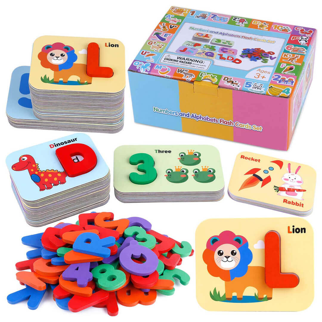 Best Seller: Alphabets & Numbers Wooden Flash Cards
