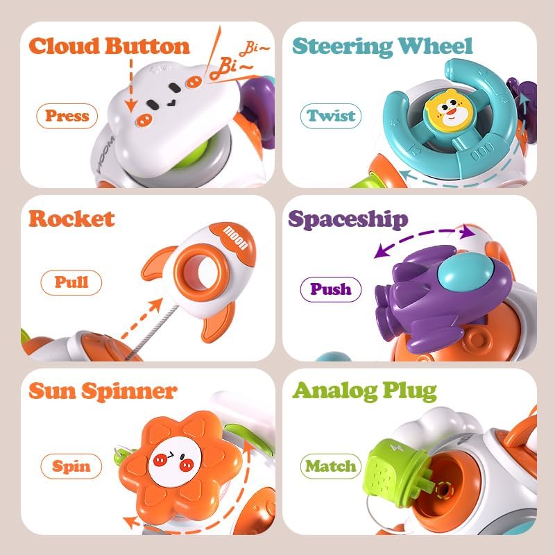 Montessori Busy Board Cube For Toddlers Sensory Learning main image 0