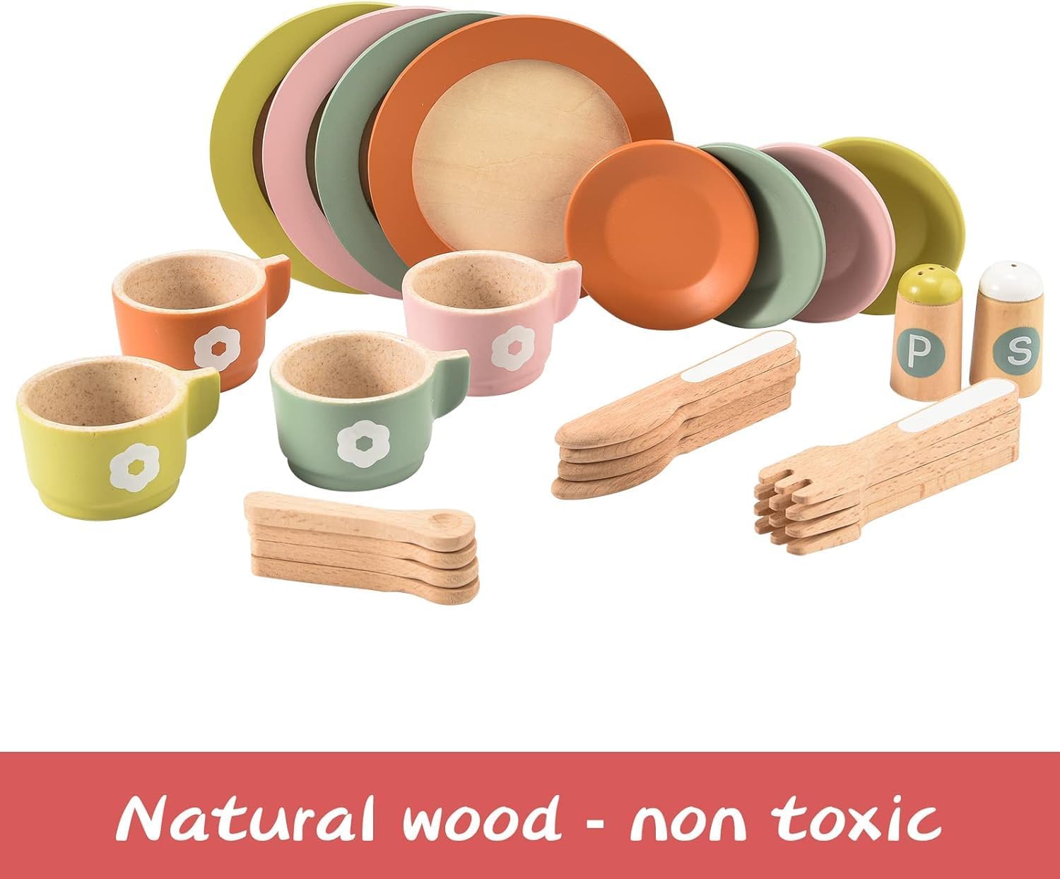Montessori Wooden Dinnerware Set for Toddlers Project Montessori