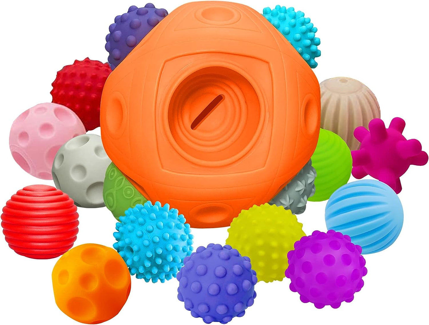 Montessori Sensory Wonder Ball for Babies and Toddlers with multiple textured balls