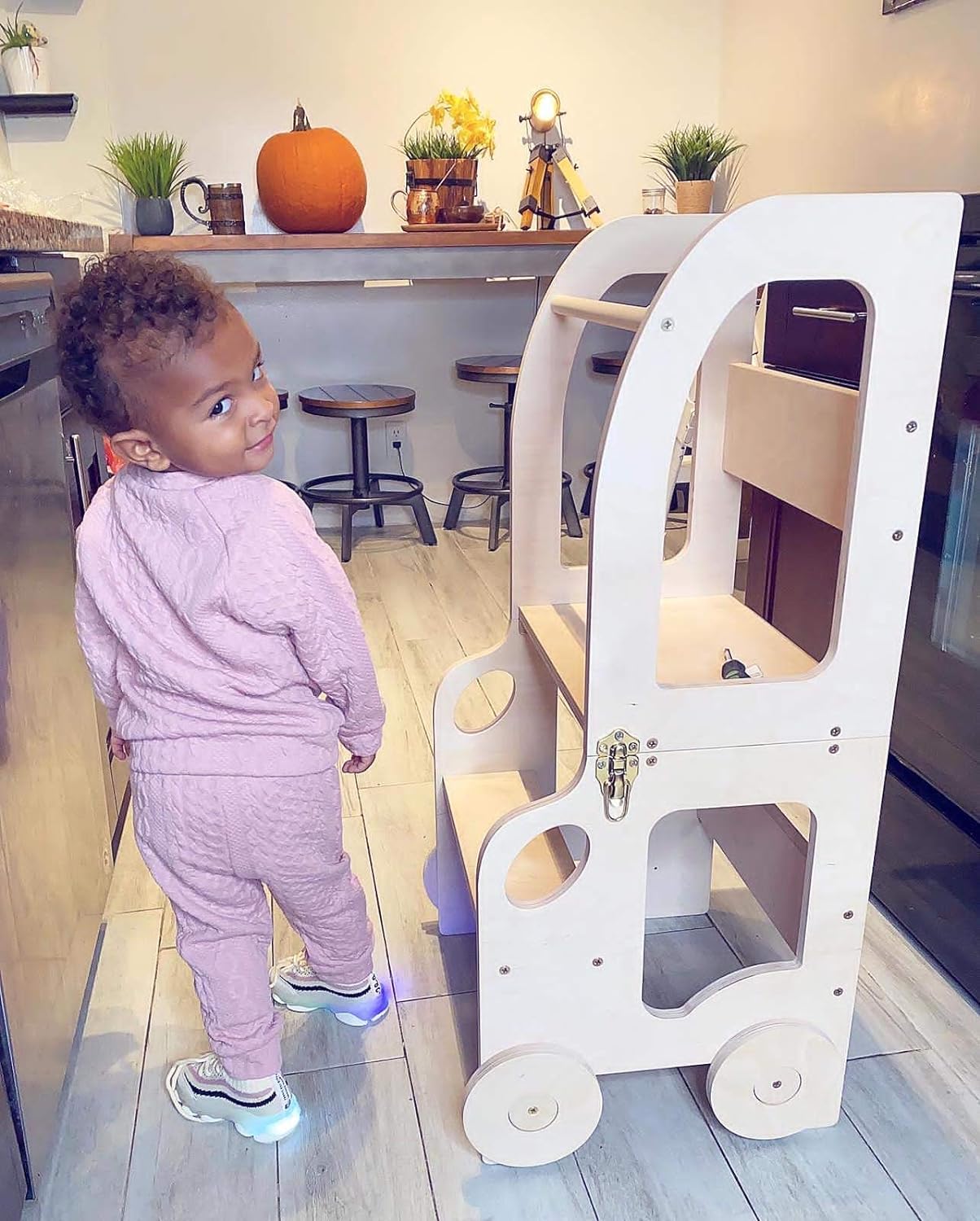 Montessori Kitchen Step Stool (not painted) – Perfect for encouraging independence and participation in kitchen activities, designed to help children reach counters safely while fostering motor skill development.