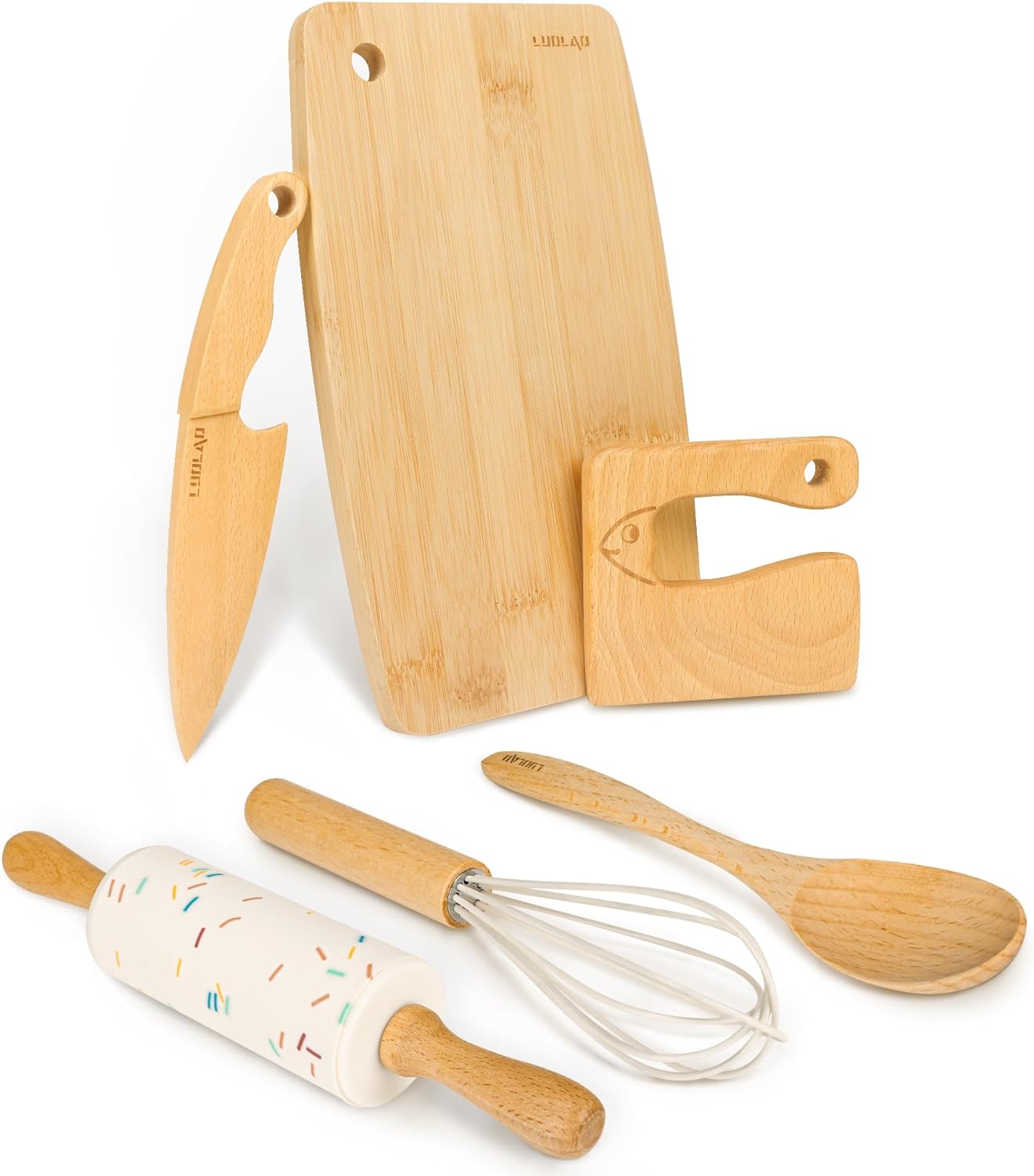 Wooden Baking Set for Kids Cooking