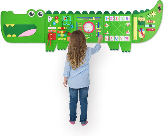 Montessori Crocodile Busy Wall Board