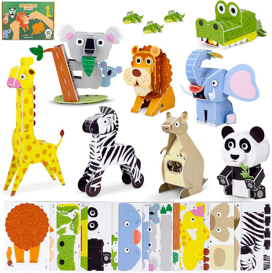 Montessori 3D Wooden Animal Puzzles