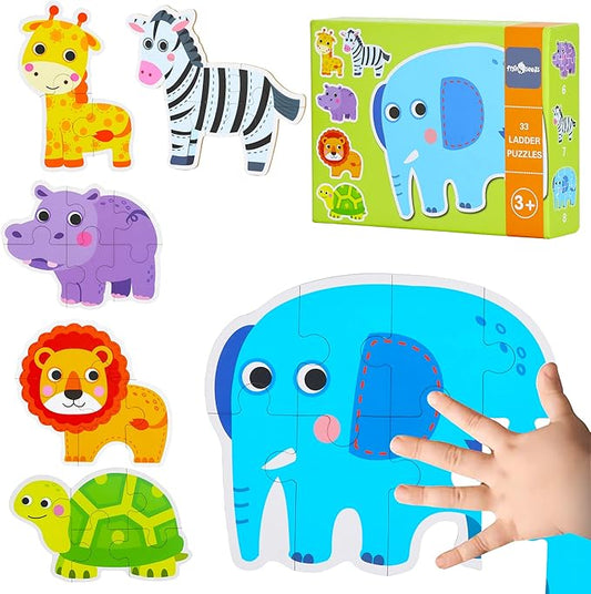 Montessori Safari Wooden Jigsaw Puzzles