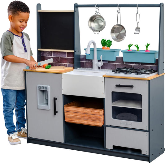 Montessori Wooden Kids Play Kitchen