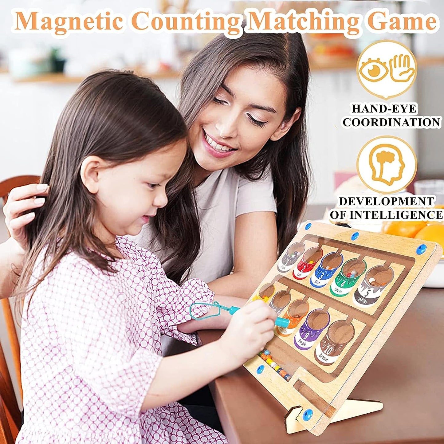 Color and Number Magnetic Board