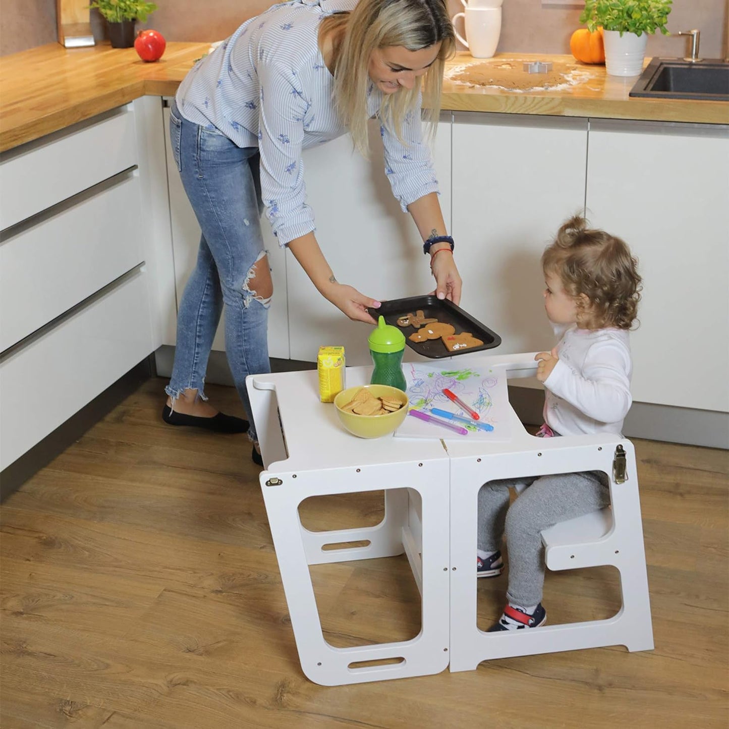 Montessori Table & Chair All-In-One