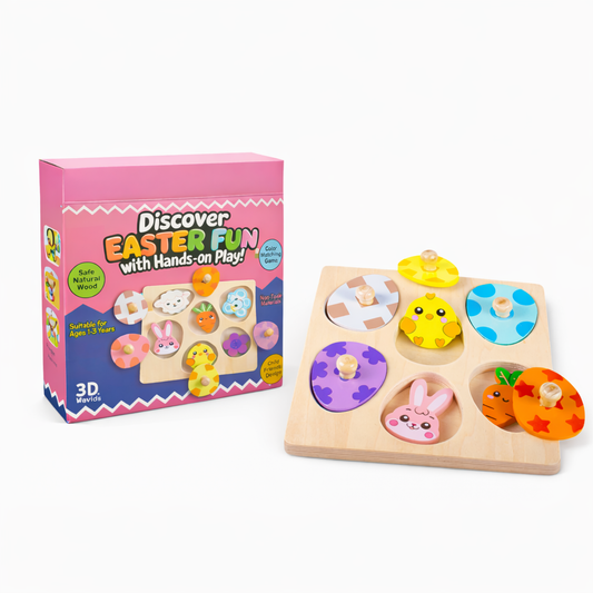 Montessori Easter Wooden Peg Puzzle