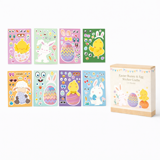 Easter Bunny & Egg Sticker Crafts (24 Sheets)