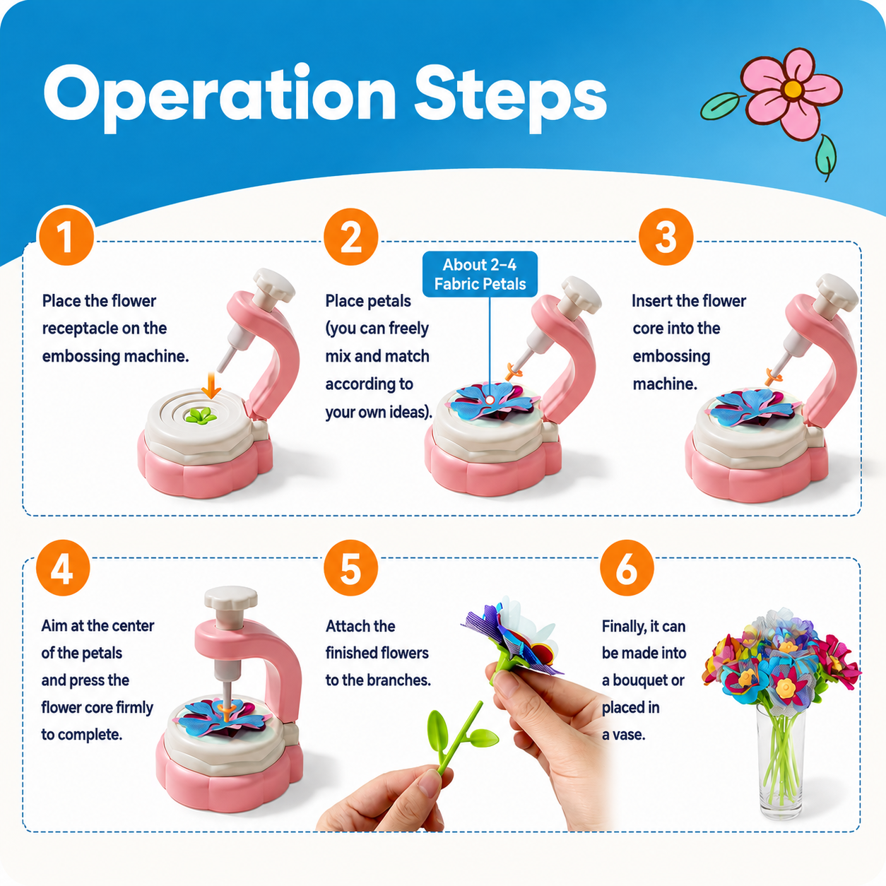 Montessori Fabric Flower Making Kit