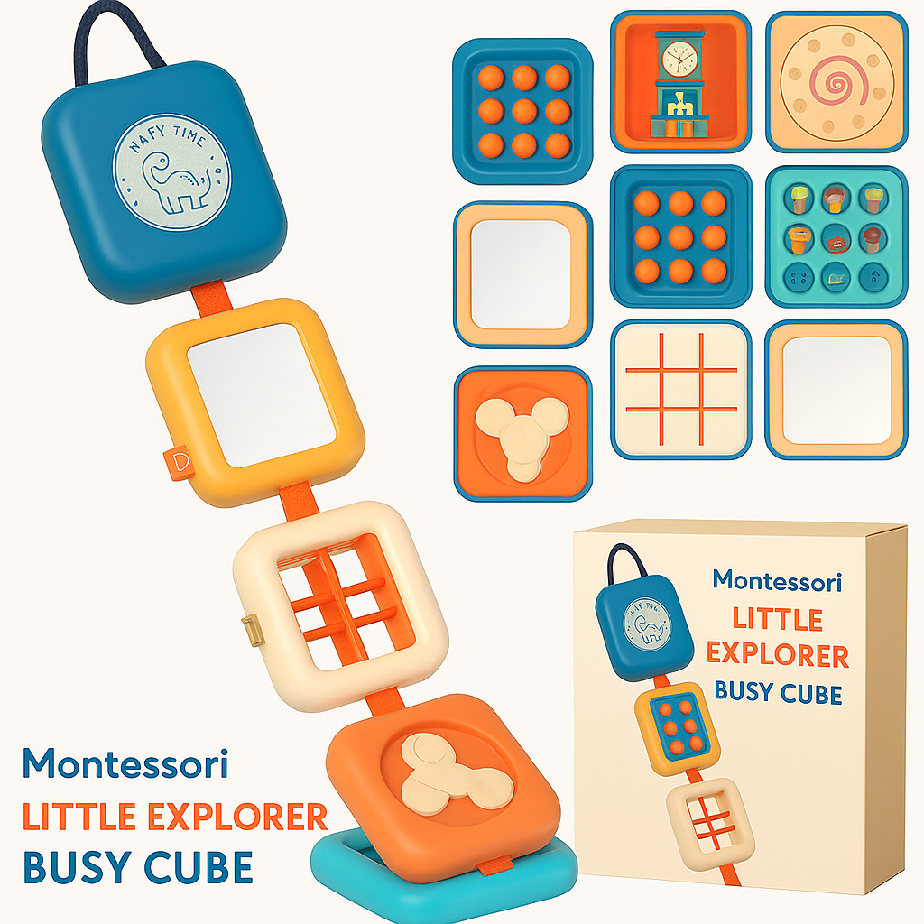 Montessori Little Explorer Busy Cube