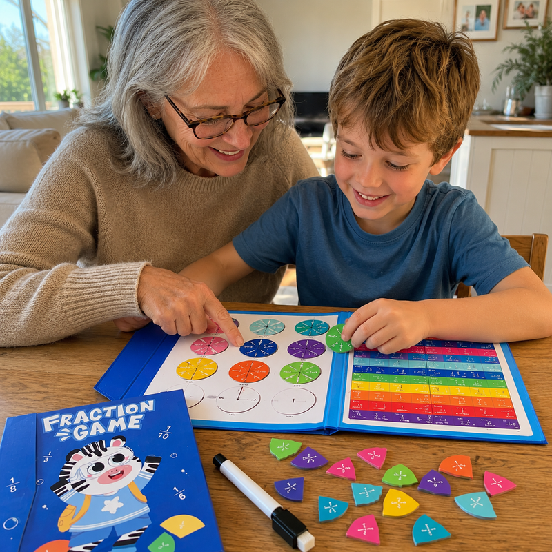 Magnetic Fraction Tiles & Circles Math Set