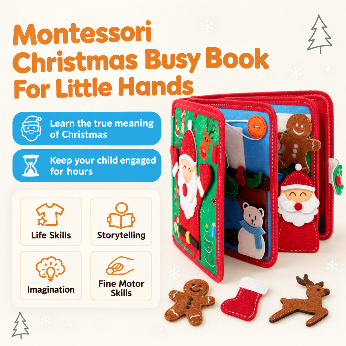 Montessori Felt Santa Book