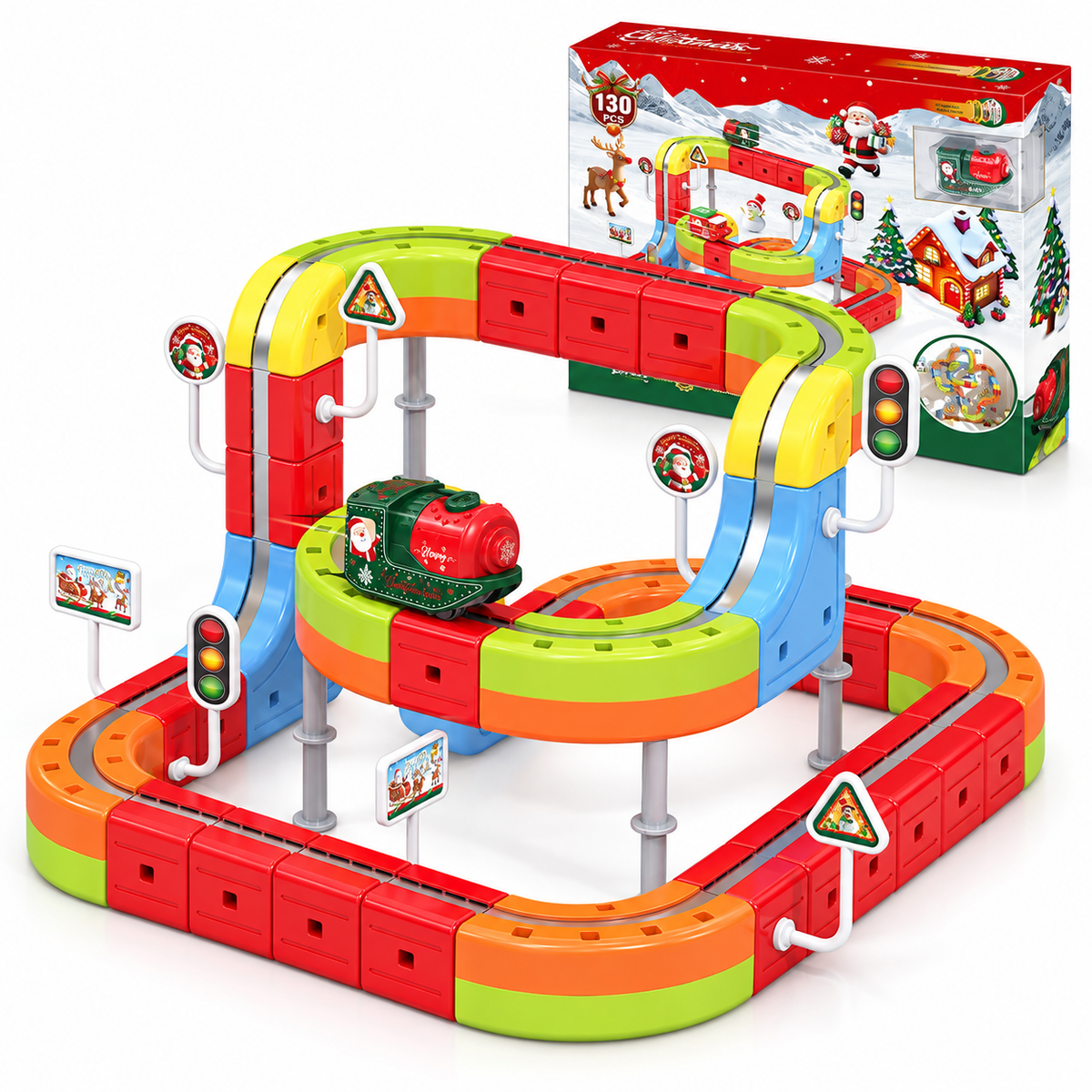 Montessori Christmas Express Magnetic Train Set