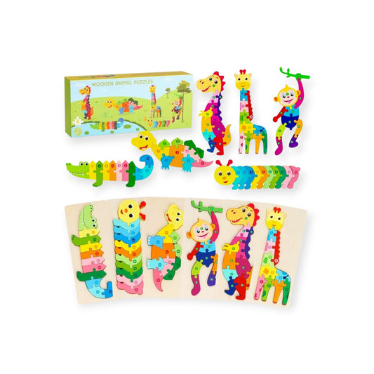 Animal Jigsaw Puzzles (6 PACK) - Project Montessori