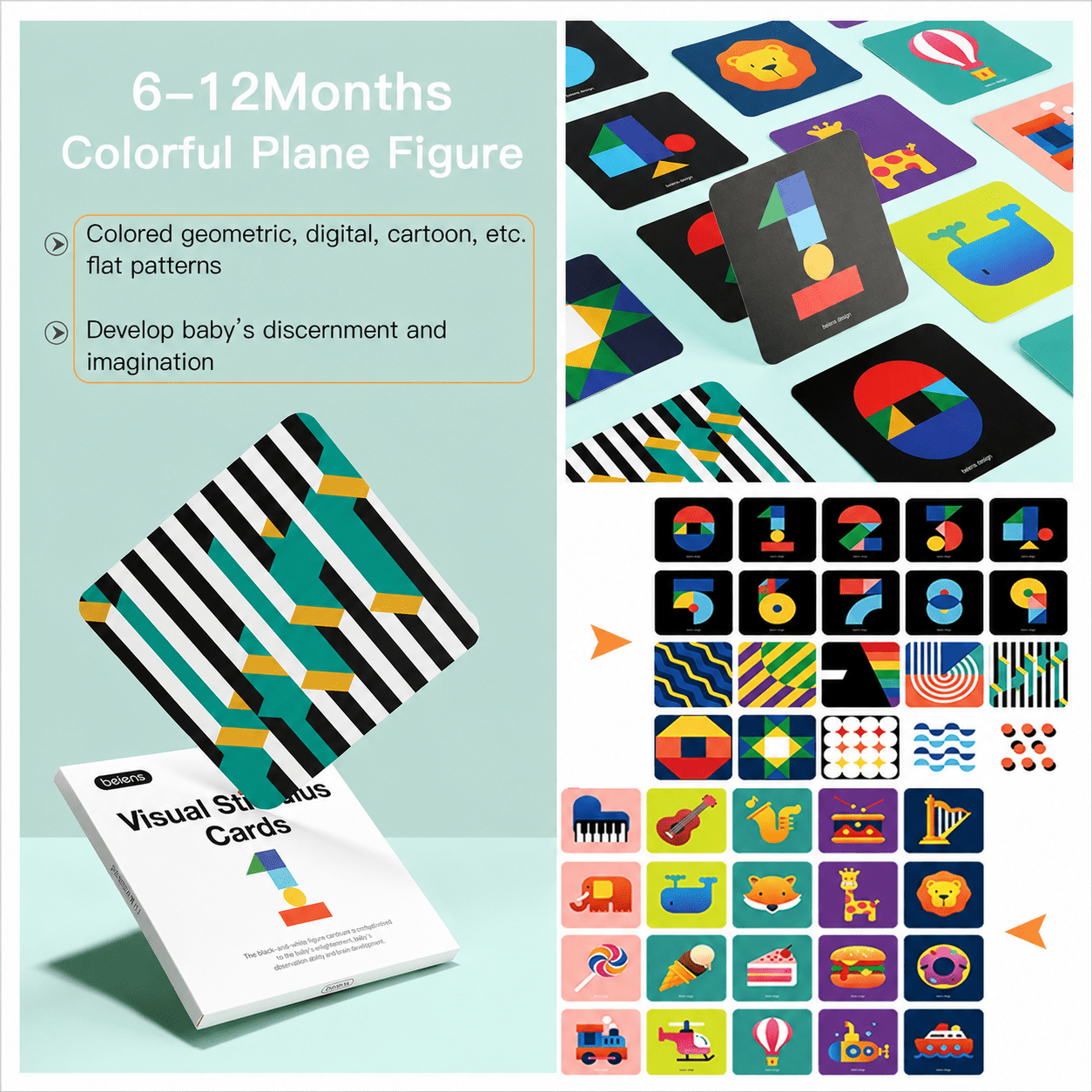 Baby High Contrast Visual Flashcards - Project Montessori