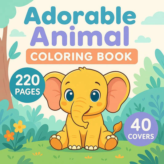 FREE 220+ Cute Animal Coloring Pages for Kids (Digital Download)