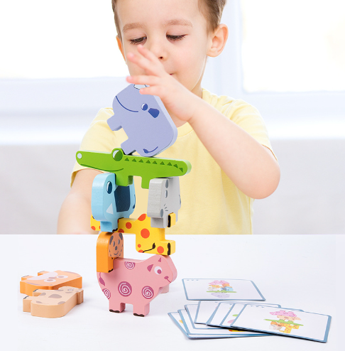 Montessori Animal Stacking Game