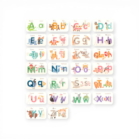 Alphabets & Numbers Wooden Flash Cards