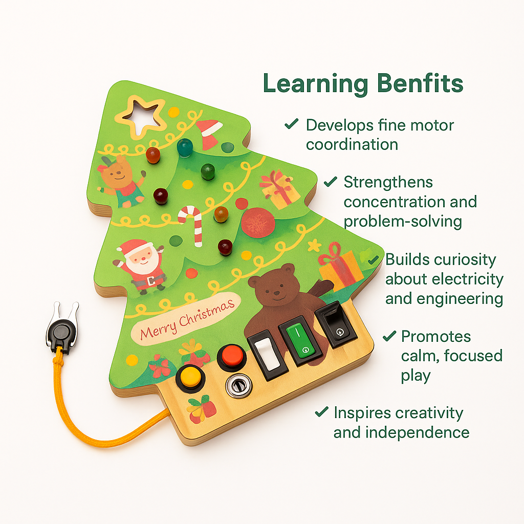 Montessori Wooden LED Christmas Tree