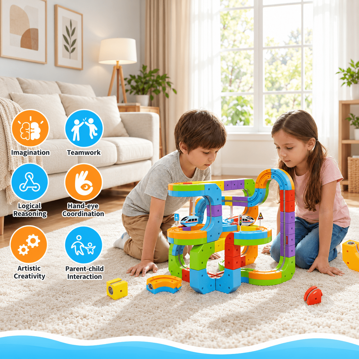 Montessori Adventure Rail Train - Project Montessori Building Toy
