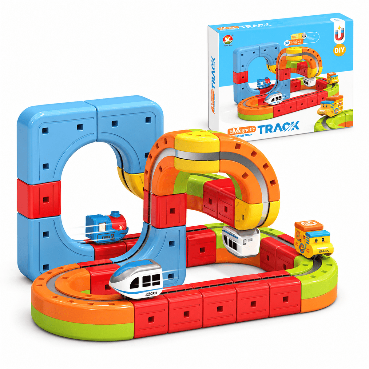 Montessori Adventure Rail Train - Project Montessori Building Toy