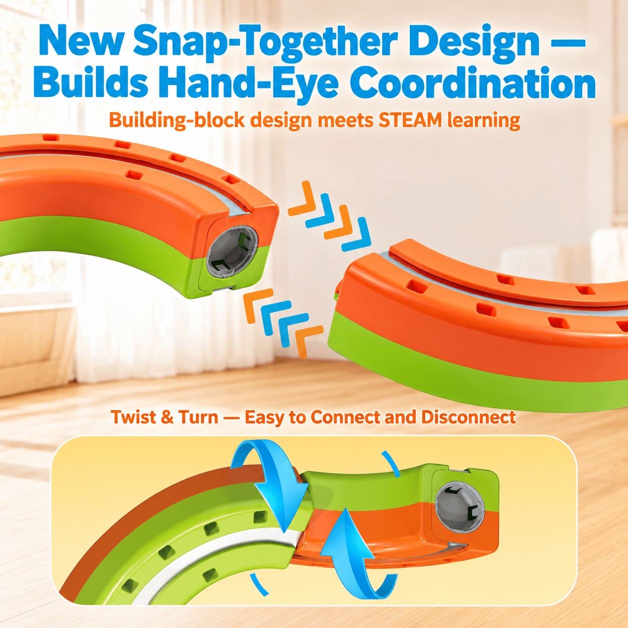 Montessori Adventure Rail Train - Project Montessori Building Toy