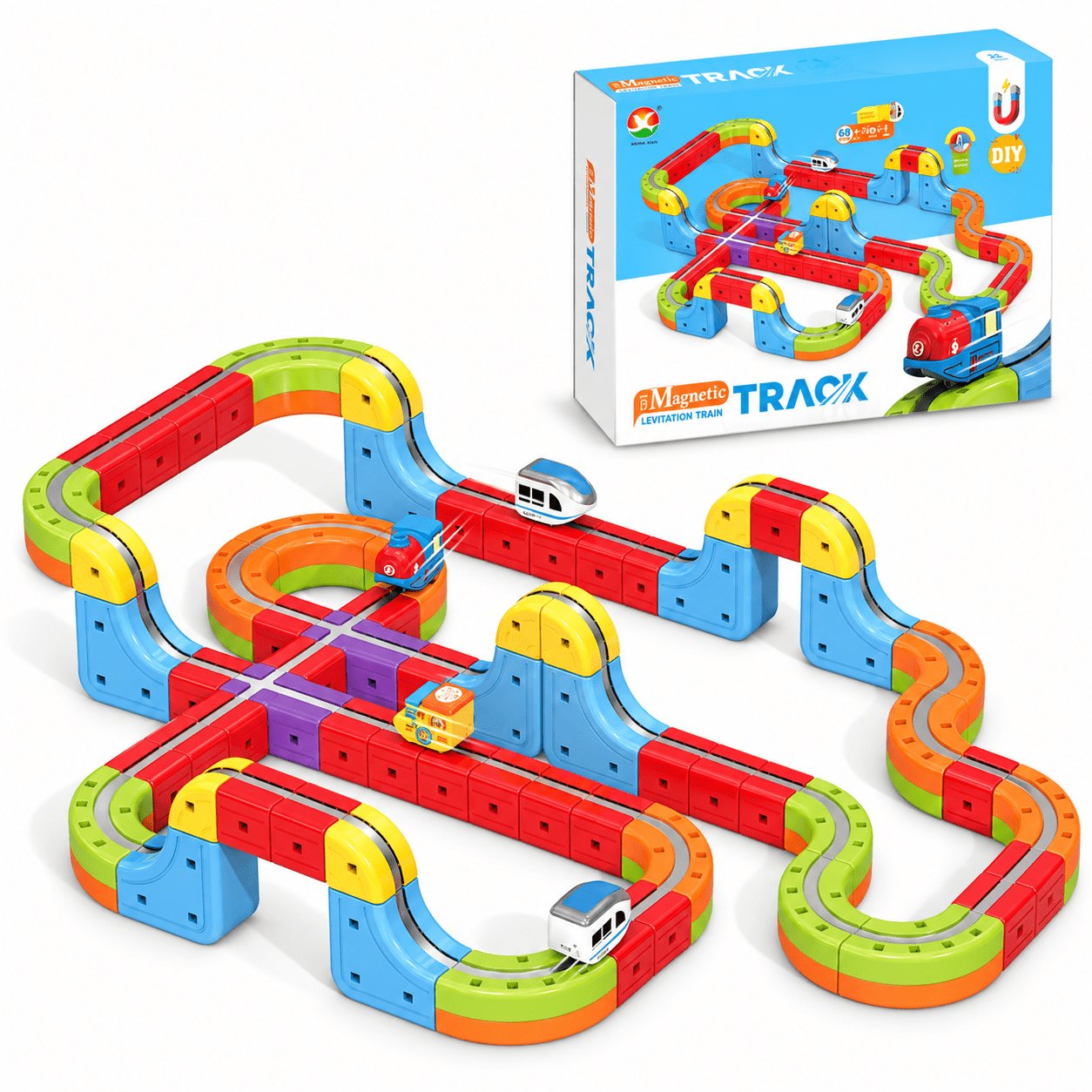 Montessori Adventure Rail Train - Project Montessori Building Toy