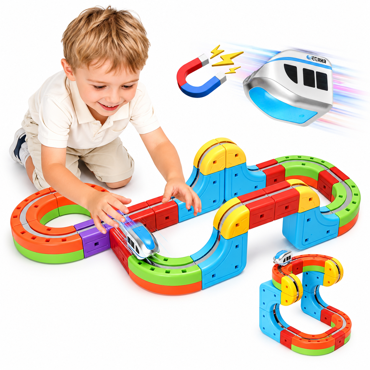 Montessori Adventure Rail Train - Project Montessori Building Toy