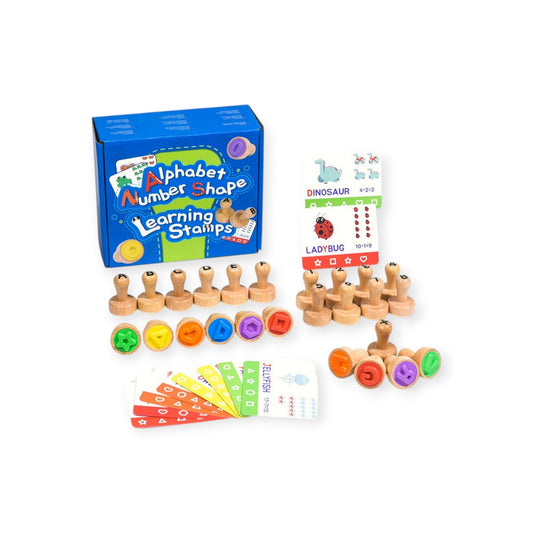 Montessori Alphabet, Number and Shape Learning Stamps - Project Montessori