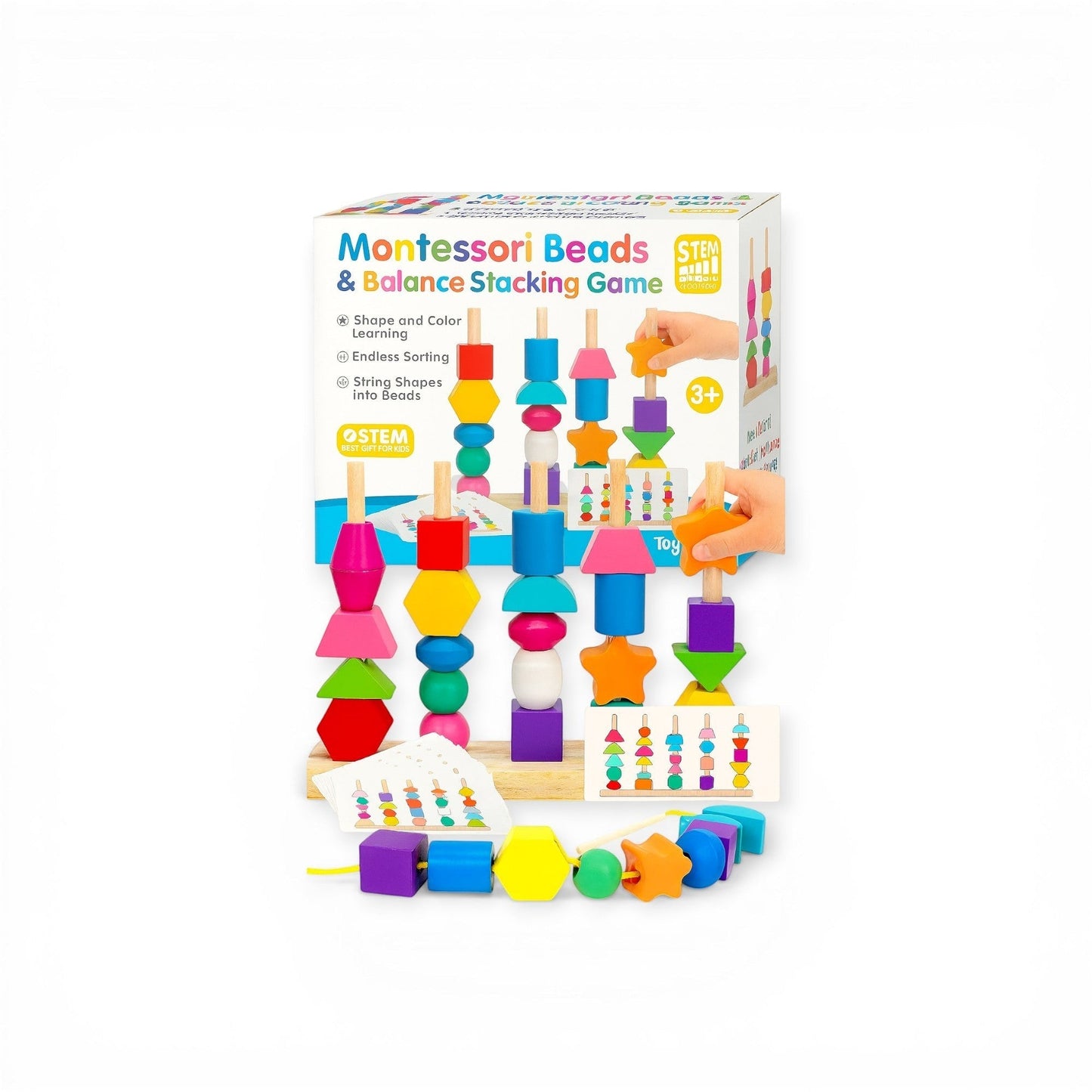 Montessori Beads & Balance Stacking Game - Project Montessori