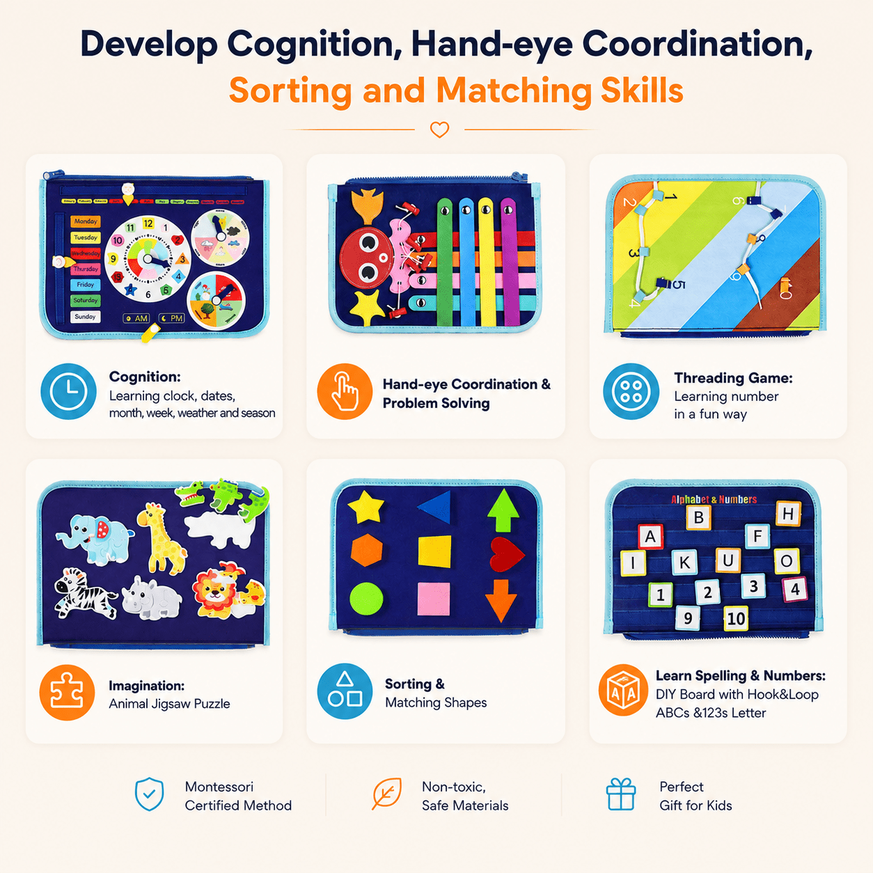 Montessori Busy Board - Upgraded Edition - Project Montessori
