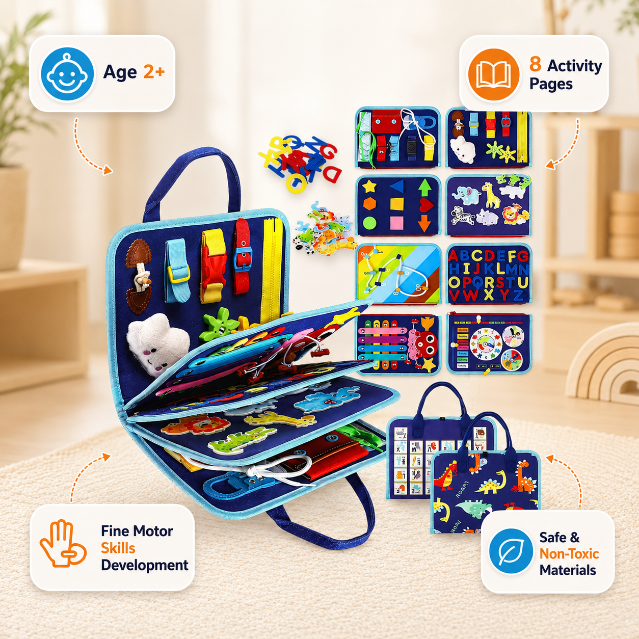Montessori Busy Board - Upgraded Edition - Project Montessori