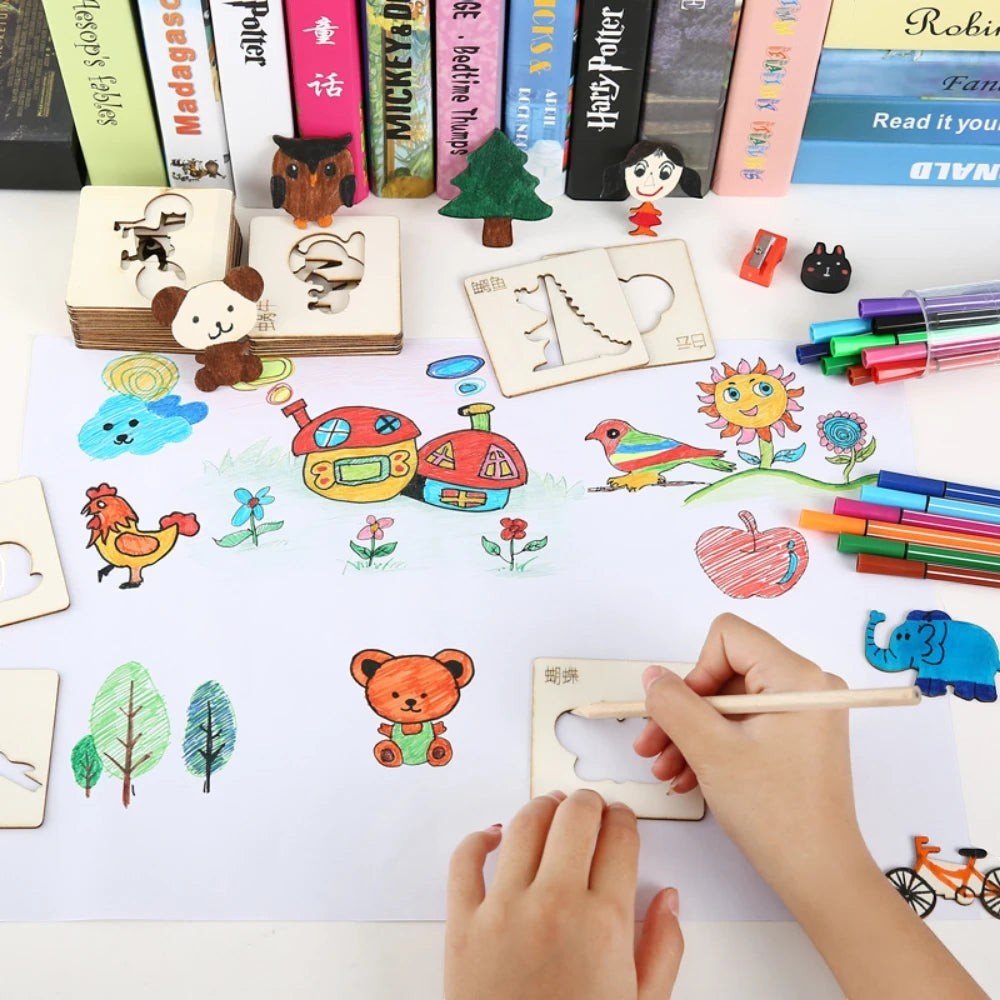 Montessori DIY Drawing Templates (20 pcs) - Project Montessori