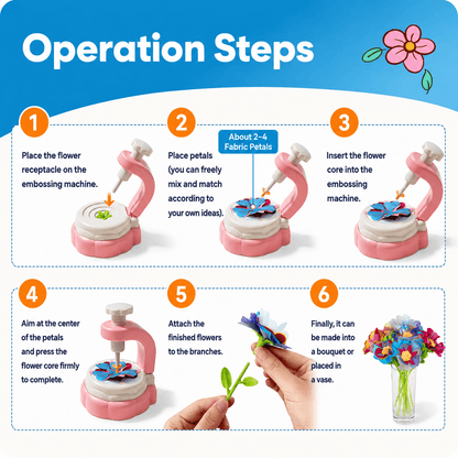 Montessori Fabric Flower Making Kit - Project Montessori Craft Kit